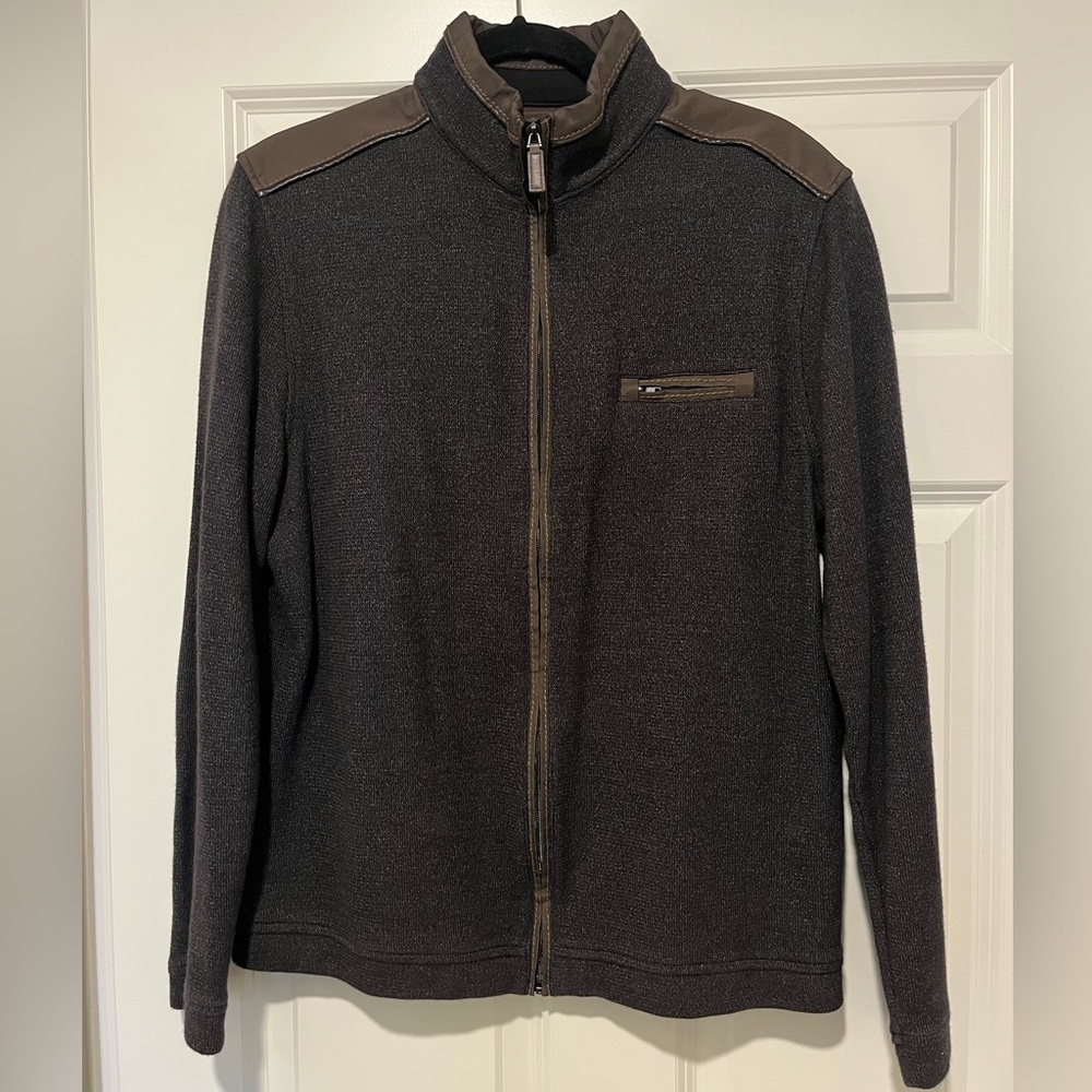 Johnston & Murphy Melange Knit Full-Zip Medium